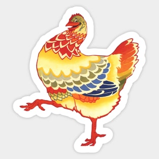 Vintage Easter Chicken Sticker